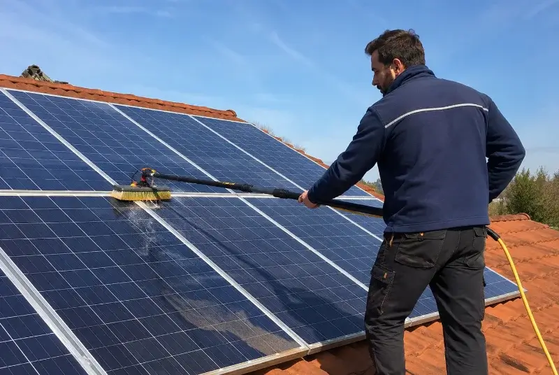 Nettoyage et entretien de panneaux solaires à Saint-Pierre-dels-Forcats